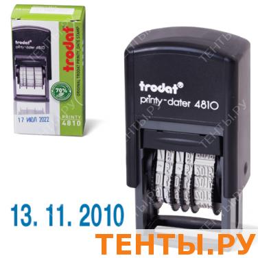 Датер-мини месяц цифрами для банка, оттиск 20*4мм синий, TRODAT 4810 BANK, корпус черный Датер-мини месяц цифрами для банка, оттиск 20*4мм синий, TRODAT 4810 BANK, корпус черный