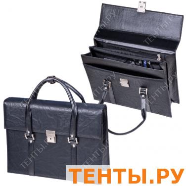 Портфель-сумка женский из кожзама, на замке, 360х270х100мм, черный, 2-236 Портфель-сумка женский из кожзама, на замке, 360х270х100мм, черный, 2-236