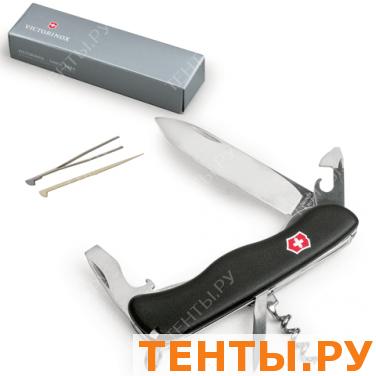 Подарочный нож VICTORINOX "Nomad", 111мм, складной, с фикс. лезвия, черный, 11 функций, 0.8353.3 Подарочный нож VICTORINOX "Nomad", 111мм, складной, с фикс. лезвия, черный, 11 функций, 0.8353.3