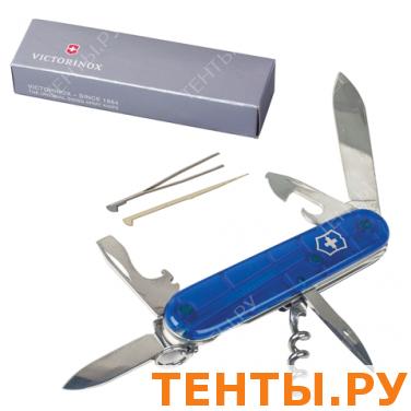 Подарочный нож VICTORINOX "Spartan", 91мм, складной, прозрачный синий, 12 функций, 1.3603.Т2 Подарочный нож VICTORINOX "Spartan", 91мм, складной, прозрачный синий, 12 функций, 1.3603.Т2