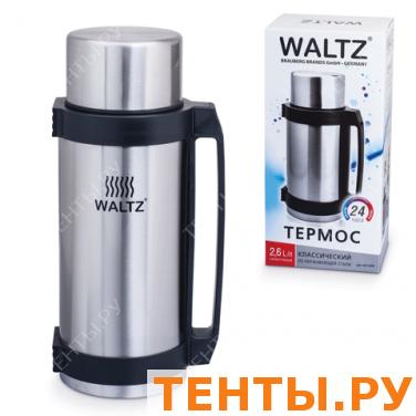 Термос WALTZ (ВАЛЬЦ) классический с узким горлом, 2,6л, нержавеющая сталь, пластиковая ручка,601406 Термос WALTZ (ВАЛЬЦ) классический с узким горлом, 2,6л, нержавеющая сталь, пластиковая ручка,601406