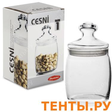 Банка с крышкой для сыпучих продуктов PASABAHCE "Cesni", 1 шт., 940 мл, стекло, 97560 Банка с крышкой для сыпучих продуктов PASABAHCE "Cesni", 1 шт., 940 мл, стекло, 97560