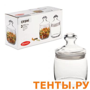 Банки с крышкой для сыпучих продуктов PASABAHCE, НАБОР 3 шт., "Cesni", 650 мл, стекло, 97424 Банки с крышкой для сыпучих продуктов PASABAHCE, НАБОР 3 шт., "Cesni", 650 мл, стекло, 97424