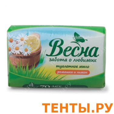 Мыло туалетное ВЕСНА 90г, "Ромашка и лимон", 6083 Мыло туалетное ВЕСНА 90г, "Ромашка и лимон", 6083