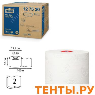 Бумага туалетная 100м, TORK, КОМПЛЕКТ 27шт, Advanced, 2-сл, белая, (диспенсер 601568) АРТ.127530 Бумага туалетная 100м, TORK, КОМПЛЕКТ 27шт, Advanced, 2-сл, белая, (диспенсер 601568) АРТ.127530