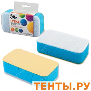 Губка бытовая для уборки FUN CLEAN двухсторон., абразив+искусственная замша, (в40*ш145*г75мм), 6381 Губка бытовая для уборки FUN CLEAN двухсторон., абразив+искусственная замша, (в40*ш145*г75мм), 6381