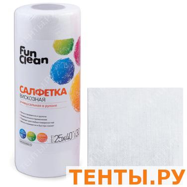 Салфетка универсальная FUN CLEAN вискоза, в рулоне, 30шт., 25х40см, 6759 Салфетка универсальная FUN CLEAN вискоза, в рулоне, 30шт., 25х40см, 6759