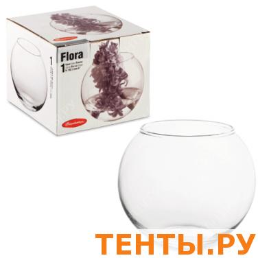 Ваза PASABAHCE "Flora", круглая, высота 102 мм, стекло, 43417 Ваза PASABAHCE "Flora", круглая, высота 102 мм, стекло, 43417