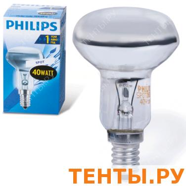 Лампа накаливания PHILIPS Spot R50 E14 30D,40Вт, зеркал.,колба d=50мм, цоколь d=14мм, угол30°,054159 Лампа накаливания PHILIPS Spot R50 E14 30D,40Вт, зеркал.,колба d=50мм, цоколь d=14мм, угол30°,054159