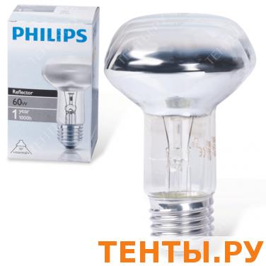 Лампа накаливания PHILIPS Spot R63 E27 30D, 60Вт, зерк.,колба d=63мм, цоколь d=27мм, угол 30°,043665 Лампа накаливания PHILIPS Spot R63 E27 30D, 60Вт, зерк.,колба d=63мм, цоколь d=27мм, угол 30°,043665
