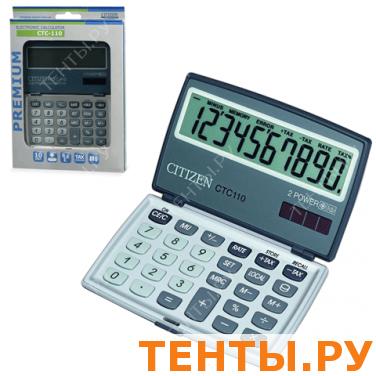 Калькулятор CITIZEN карманный CTC-110WB, 10 разр., двойное питание, 106x63мм, оригинальный Калькулятор CITIZEN карманный CTC-110WB, 10 разр., двойное питание, 106x63мм, оригинальный