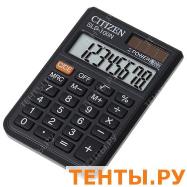 Калькулятор CITIZEN карманный SLD-100N, 8 разр., двойное питание, 90х60мм, оригинальный Калькулятор CITIZEN карманный SLD-100N, 8 разр., двойное питание, 90х60мм, оригинальный