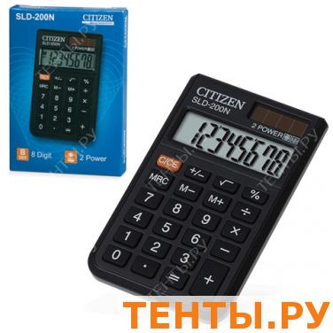 Калькулятор CITIZEN карманный SLD-200N, 8 разр., двойное питание, 98х60мм, оригинальный Калькулятор CITIZEN карманный SLD-200N, 8 разр., двойное питание, 98х60мм, оригинальный