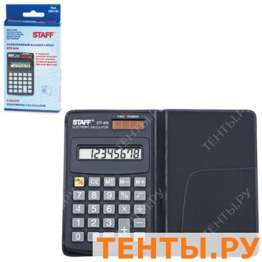 Калькулятор STAFF карманный STF-818, 8 разрядов, двойное питание, 102х62мм Калькулятор STAFF карманный STF-818, 8 разрядов, двойное питание, 102х62мм