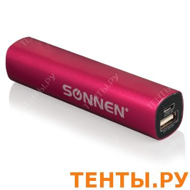 Аккумулятор внешний универсальный SONNEN PB-2200, емкость 2200мАч, вых.ток. 1А, розовый, 261904 Аккумулятор внешний универсальный SONNEN PB-2200, емкость 2200мАч, вых.ток. 1А, розовый, 261904