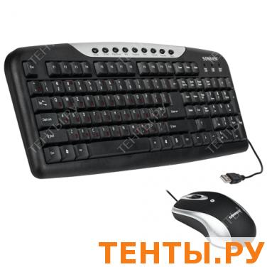 Набор проводной SONNEN KB-S110, клавиатура, мышь 3кнопки+1колесо-кнопка, черный, 511284 Набор проводной SONNEN KB-S110, клавиатура, мышь 3кнопки+1колесо-кнопка, черный, 511284