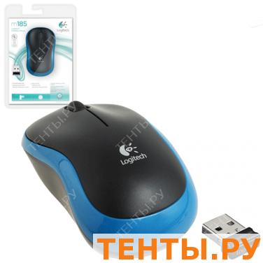 Мышь беспроводная оптическая LOGITECH M185,USB,2 кнопки+1 колесо-кнопка,черный/синий,(910-002239) Мышь беспроводная оптическая LOGITECH M185,USB,2 кнопки+1 колесо-кнопка,черный/синий,(910-002239)