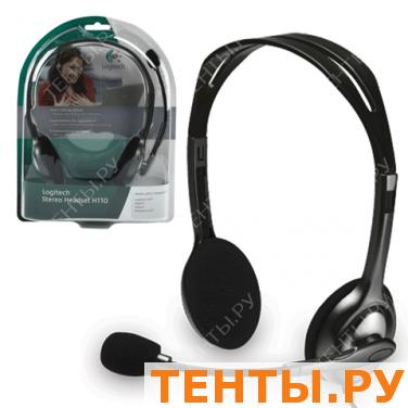 Гарнитура LOGITECH H110, проводная, компьютерная, 1,83м, стерео,2xmini jack 3,5мм, черный Гарнитура LOGITECH H110, проводная, компьютерная, 1,83м, стерео,2xmini jack 3,5мм, черный