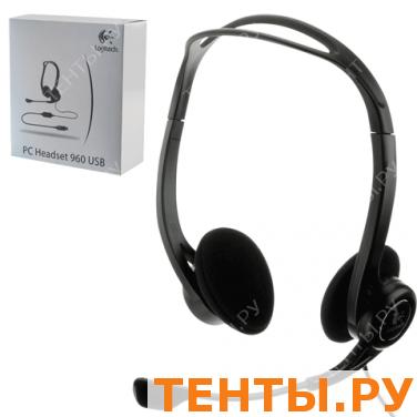 Гарнитура LOGITECH PC 960, проводная, компьютерная, 2,4м, стерео, USB, черный Гарнитура LOGITECH PC 960, проводная, компьютерная, 2,4м, стерео, USB, черный