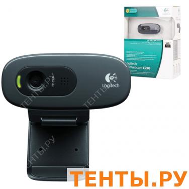 Веб-камера LOGITECH C270, 1/3Мпикс, микрофон, USB 2.0, черная, регулируемый крепеж, 960-000636 Веб-камера LOGITECH C270, 1/3Мпикс, микрофон, USB 2.0, черная, регулируемый крепеж, 960-000636