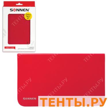Чехол-обложка для планшет. ПК Samsung Galaxy Tab 3 8" SONNEN, кожзам, красный, 352940 Чехол-обложка для планшет. ПК Samsung Galaxy Tab 3 8" SONNEN, кожзам, красный, 352940