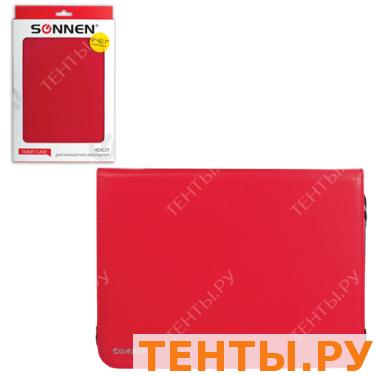 Чехол-обложка для планшет. ПК универс 9"-10.1" SONNEN, кожзам, 275x190x25мм, красный, 352923 Чехол-обложка для планшет. ПК универс 9"-10.1" SONNEN, кожзам, 275x190x25мм, красный, 352923