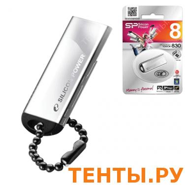 Флэш-диск SILICON POWER 8GB Touch 830 USB 2.0, металл корпус, ск-ть чт/зап - 10/5 Мб/сек, СЕРЕБРО Флэш-диск SILICON POWER 8GB Touch 830 USB 2.0, металл корпус, ск-ть чт/зап - 10/5 Мб/сек, СЕРЕБРО