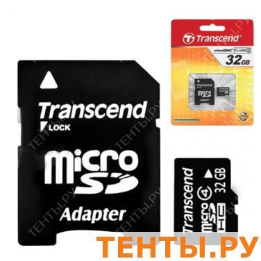 Карта памяти micro SDHC 32GB TRANSCEND скорость передачи данных 4 Мб/сек (class4) с адаптером Карта памяти micro SDHC 32GB TRANSCEND скорость передачи данных 4 Мб/сек (class4) с адаптером