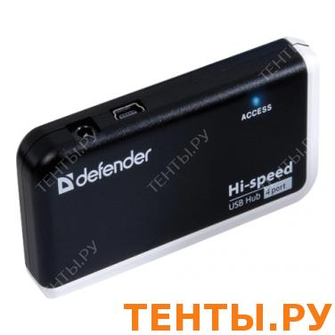 Хаб DEFENDER QUADRO INFIX, USB 2.0, 4 порта, порт для питания, 83504 Хаб DEFENDER QUADRO INFIX, USB 2.0, 4 порта, порт для питания, 83504
