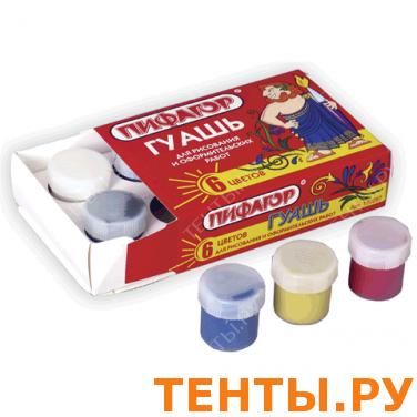 Гуашь ПИФАГОР 6цв. 120 г Гуашь ПИФАГОР 6цв. 120 г