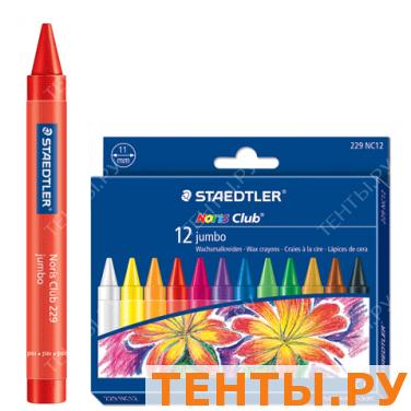 Восковые мелки STAEDTLER (Штедлер, Германия) "Noris club Jumbo" 12цв,кругл,карт.уп.европодв,229-NC12 Восковые мелки STAEDTLER (Штедлер, Германия) "Noris club Jumbo" 12цв,кругл,карт.уп.европодв,229-NC12