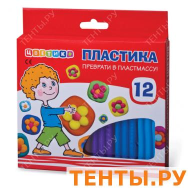 Пластика "Цветик" (пластилин отверждающийся), 12цв., 240г, 3441071 Пластика "Цветик" (пластилин отверждающийся), 12цв., 240г, 3441071