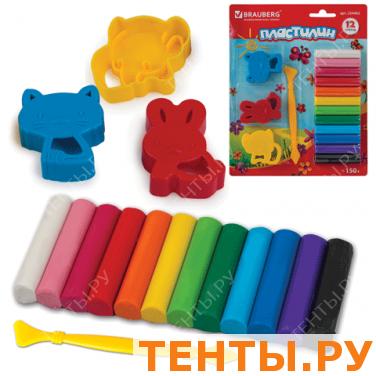 Пластилин BRAUBERG 12 цв, 150г,стек, 3 штампика для лепки,в блистере, ВЫС. КАЧЕСТВО (Тайланд),224462 Пластилин BRAUBERG 12 цв, 150г,стек, 3 штампика для лепки,в блистере, ВЫС. КАЧЕСТВО (Тайланд),224462
