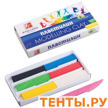 Пластилин ЛУЧ "Классика", 6 цв., 120 г, со стеком, 12С878-08 Пластилин ЛУЧ "Классика", 6 цв., 120 г, со стеком, 12С878-08