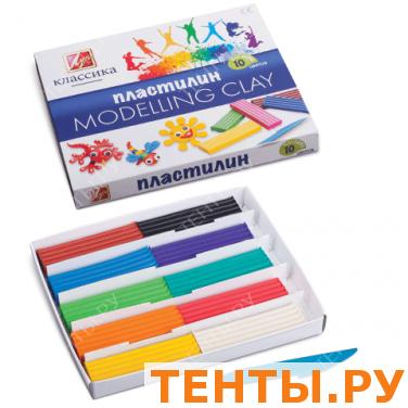 Пластилин ЛУЧ "Классика", 10 цв., 200 г, со стеком, 7С304-08 Пластилин ЛУЧ "Классика", 10 цв., 200 г, со стеком, 7С304-08