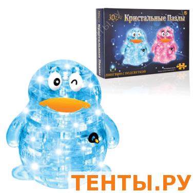 Игрушка развивающая 3D Crystal Puzzle "Пингвин", светильник, ХL, 63 элемента, цвет ассорти, HJ050741 Игрушка развивающая 3D Crystal Puzzle "Пингвин", светильник, ХL, 63 элемента, цвет ассорти, HJ050741