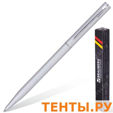 Ручка шариковая BRAUBERG бизнес-класса, BC021, корпус серебр., серебр. детали, 141401, синяя Ручка шариковая BRAUBERG бизнес-класса, BC021, корпус серебр., серебр. детали, 141401, синяя