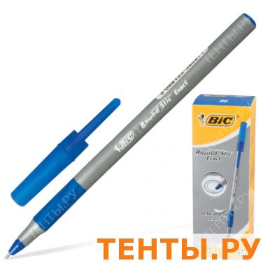 Ручка шариковая BIC "Round Stic Exact", корпус серый, синие детали, толщ. письма 0,35мм,918543,синяя Ручка шариковая BIC "Round Stic Exact", корпус серый, синие детали, толщ. письма 0,35мм,918543,синяя