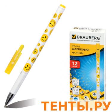 Ручка шариковая BRAUBERG улыбки, корпус с декоративной печатью, толщ.письма 0,7мм, 141534, синяя Ручка шариковая BRAUBERG улыбки, корпус с декоративной печатью, толщ.письма 0,7мм, 141534, синяя