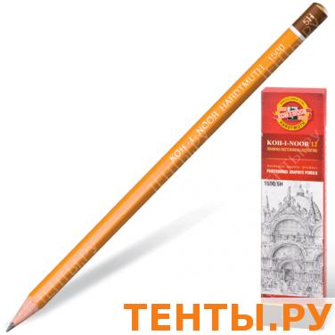Карандаш ч/гр KOH-I-NOOR 1500 5H, корпус желтый, без резинки, заточенный, картонная упаковка Карандаш ч/гр KOH-I-NOOR 1500 5H, корпус желтый, без резинки, заточенный, картонная упаковка