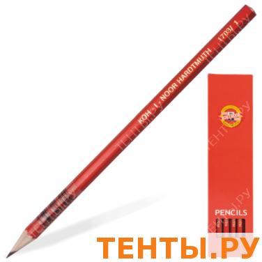 Карандаш ч/гр KOH-I-NOOR 1703/1 В, корпус красный, без резинки, заточенный, картонная упаковка Карандаш ч/гр KOH-I-NOOR 1703/1 В, корпус красный, без резинки, заточенный, картонная упаковка
