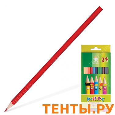 Карандаши цветные KOH-I-NOOR 24цв., грифель 2,65мм, заточенные, карт.упаковка с европодв., 2144/24 Карандаши цветные KOH-I-NOOR 24цв., грифель 2,65мм, заточенные, карт.упаковка с европодв., 2144/24
