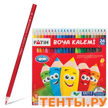 Карандаши цветные PENSAN (FATIH) 24цв, заточенные, карт.упаковка, 33225 Карандаши цветные PENSAN (FATIH) 24цв, заточенные, карт.упаковка, 33225