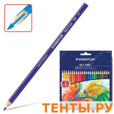 Карандаши цветные STAEDTLER (Штедлер,Германия) "Noris club", 24 цв,заточ,европодвес,144-NC24 Карандаши цветные STAEDTLER (Штедлер,Германия) "Noris club", 24 цв,заточ,европодвес,144-NC24