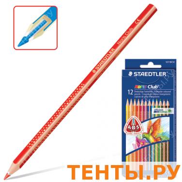 Карандаши цветные STAEDTLER (Штедлер,Германия) "Noris club",12 цв,трехгран,заточ,европодвес,127-NC12 Карандаши цветные STAEDTLER (Штедлер,Германия) "Noris club",12 цв,трехгран,заточ,европодвес,127-NC12