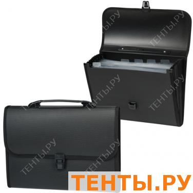 Портфель пласт. STAFF эконом, 6 отд., с окантовкой, черный Портфель пласт. STAFF эконом, 6 отд., с окантовкой, черный