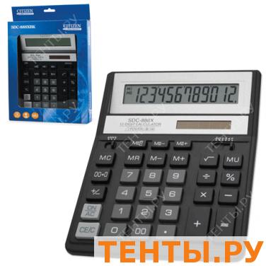 Калькулятор CITIZEN настольный SDC-888ХBK, 12 разр., двойное питание, 205х159мм, черный,оригинальный Калькулятор CITIZEN настольный SDC-888ХBK, 12 разр., двойное питание, 205х159мм, черный,оригинальный