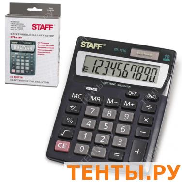 Калькулятор STAFF настольный STF-1210, 10 разрядов, двойное питание, 140х105мм Калькулятор STAFF настольный STF-1210, 10 разрядов, двойное питание, 140х105мм
