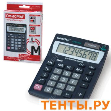 Калькулятор ОФИСМАГ настольный OFM-1808, 8 разрядов, двойное питание, 140х105мм Калькулятор ОФИСМАГ настольный OFM-1808, 8 разрядов, двойное питание, 140х105мм