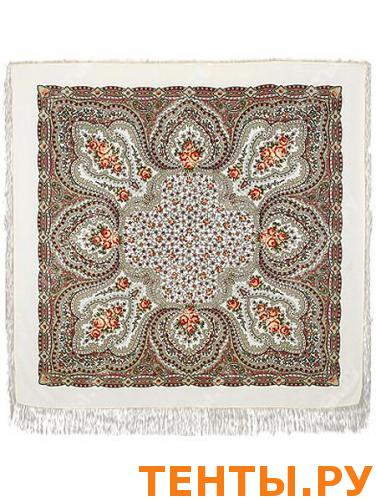 Платок Павловопосадский с рисунком "Фея сирени", арт. 406-2 Платок Павловопосадский с рисунком "Фея сирени", арт. 406-2